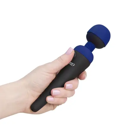PalmPower Recharge Wand Massager Blue - Cordless Waterproof Model