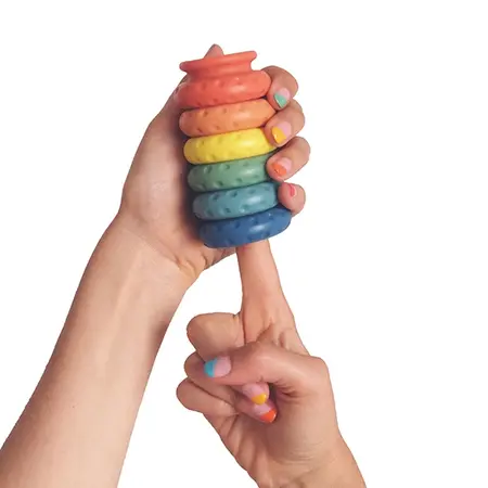 Ohnut Classic Soft Buffer Rings Set of 4 - Pride Rainbow Adjustable Comfort