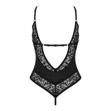 Obsessive Bellastia Black Lace Bodysuit with Adjustable Straps XL/2XL
