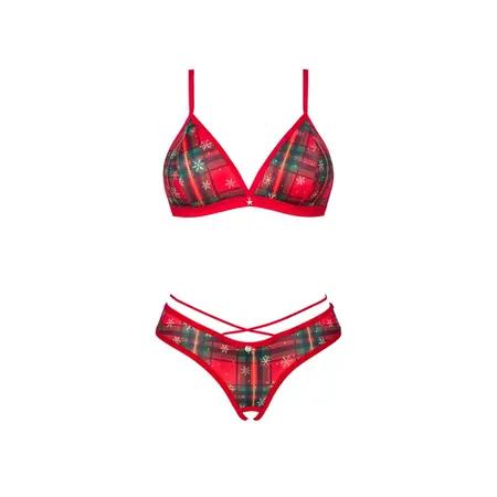 Obsessive Ms Merrilo Christmas Lingerie Set Red M/L Adjustable