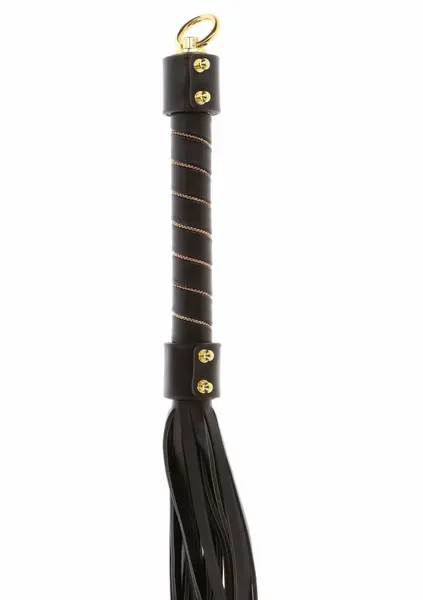 TABOOM Studded Whip Black & Gold Vegan PU Leather Lightweight Model