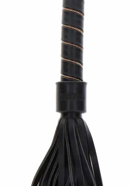 TABOOM Studded Whip Black & Gold Vegan PU Leather Lightweight Model