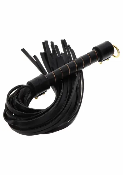 TABOOM Studded Whip Black & Gold Vegan PU Leather Lightweight Model