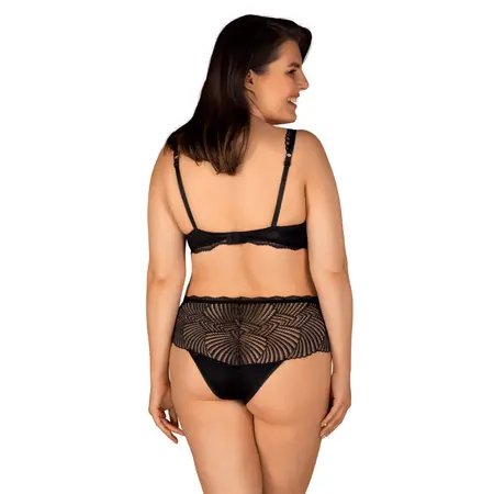 Obsessive Klarita 2-Piece Lingerie Set Black 2XL/3XL Adjustable Fit