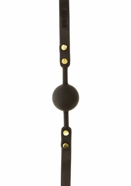TABOOM Ball Gag Black & Gold Adjustable Vegan PU Leather 8713221833617