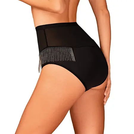 Obsessive Milladis High-Waisted Panties XS/S with Decorative Beads
