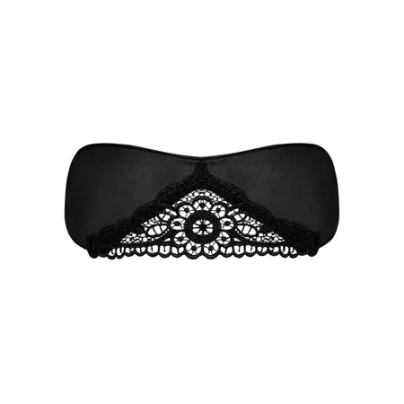 Obsessive Satinia Elegant Black Satin Mask Adjustable Fit