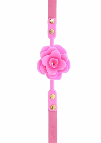 Taboom Malibu Rose Ball Gag Silicone Adjustable Strap Red