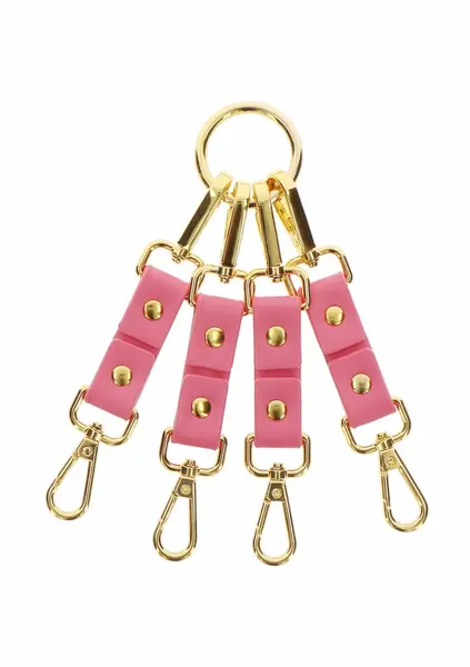 Taboom Malibu Hogtie Pink Vegan Leather Gold Details Restraint System