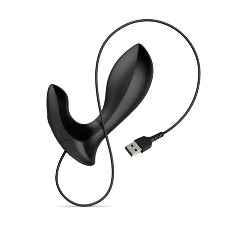 Nexus Duo Plug Remote Control Silicone System Small Black 98mm