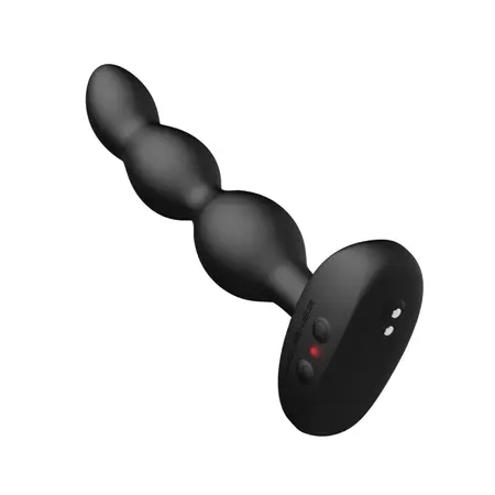 Lovense Ridge Rotating & Vibrating Anal Beads - Flexible Silicone, Black