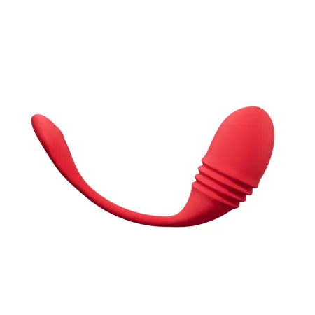 Lovense Vulse App-Controlled Thrusting Egg Vibrator, Silicone, Pink