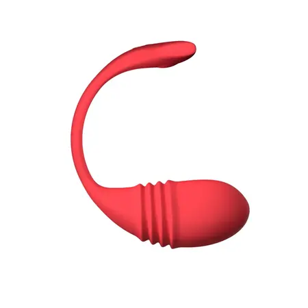 Lovense Vulse App-Controlled Thrusting Egg Vibrator, Silicone, Pink