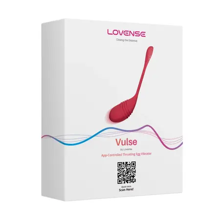 Lovense Vulse App-Controlled Thrusting Egg Vibrator, Silicone, Pink