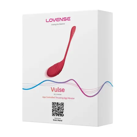 Lovense Vulse App-Controlled Thrusting Egg Vibrator, Silicone, Pink