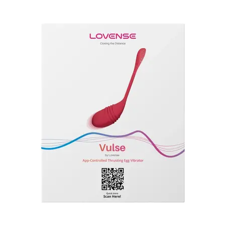 Lovense Vulse App-Controlled Thrusting Egg Vibrator, Silicone, Pink
