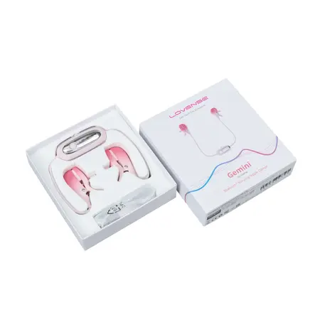 Lovense Gemini Smart Wearable Vibrating Clamps, App-Controlled, Black