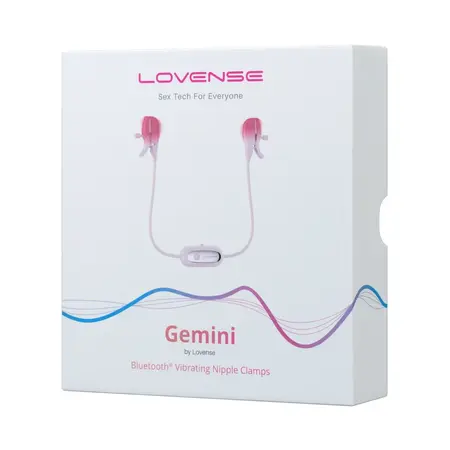 Lovense Gemini Smart Wearable Vibrating Clamps, App-Controlled, Black