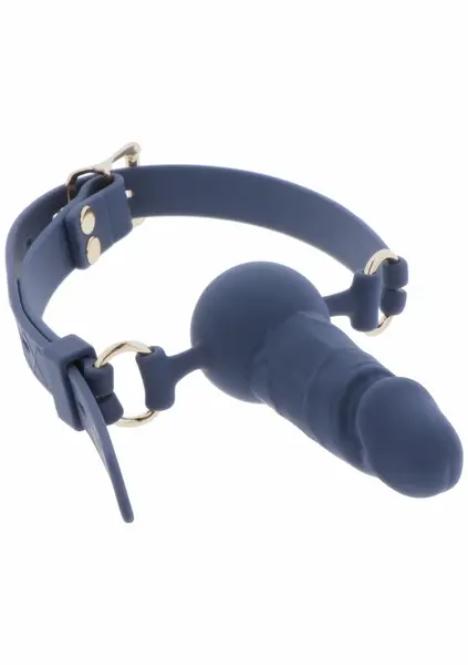 TABOOM Silicone Ball Gag with Anatomical Extension, Adjustable Strap