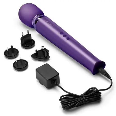 Le Wand Massager Rechargeable Purple - 10 Speeds, 20 Patterns, Flexible Head