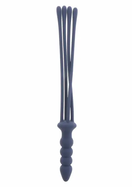 TABOOM Silicone Whip & Plug - 4-Tail Silicone Whip with Beaded Handle