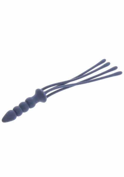 TABOOM Silicone Whip & Plug - 4-Tail Silicone Whip with Beaded Handle