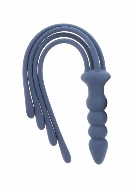TABOOM Silicone Whip & Plug - 4-Tail Silicone Whip with Beaded Handle