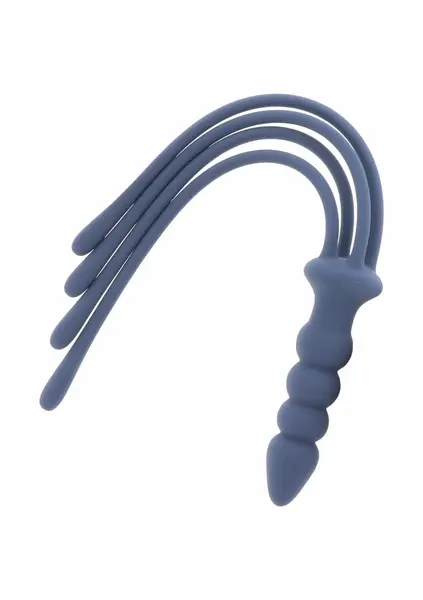 TABOOM Silicone Whip & Plug - 4-Tail Silicone Whip with Beaded Handle