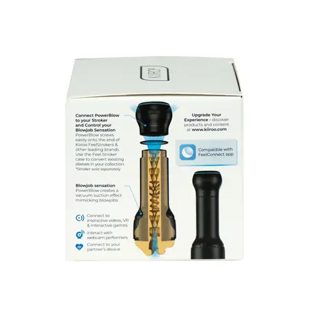 Kiiroo PowerBlow Interactive Suction Device with App Control, Black