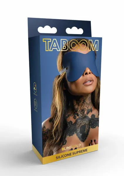 TABOOM Silicone Blindfold - Adjustable Soft Black Eye Mask
