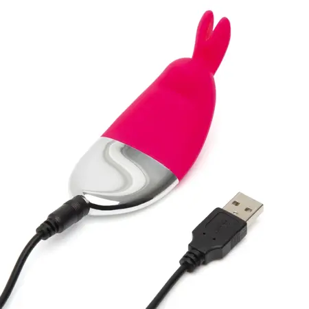 Happy Rabbit Rechargeable Intimate Wearable Vibrator 10.2cm Silicone Pink