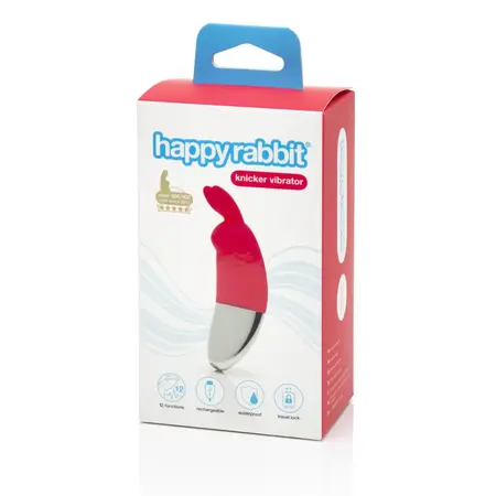 Happy Rabbit Rechargeable Intimate Wearable Vibrator 10.2cm Silicone Pink