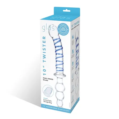Glas Twister Glass Dual-Ended Intimate Device 23.5 cm Transparent