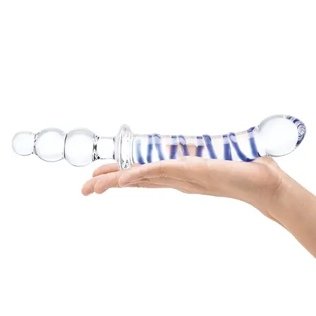 Glas Twister Glass Dual-Ended Intimate Device 23.5 cm Transparent