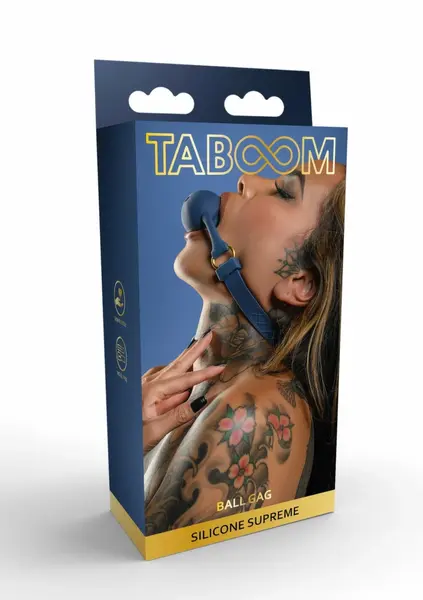 TABOOM Silicone Mouth Gag Adjustable Strap Black 8713221832801