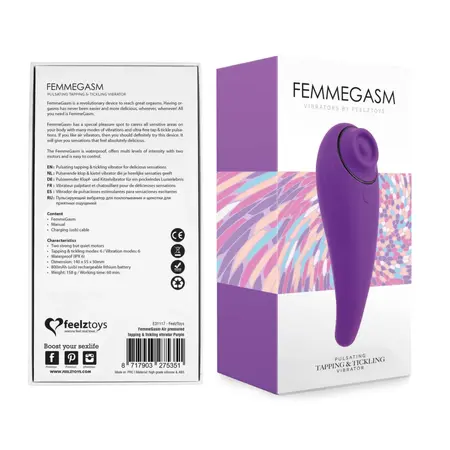 FeelzToys FemmeGasm Tapping & Tickling System Violet 140mm