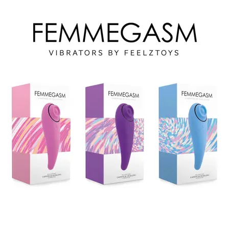 FeelzToys FemmeGasm Dual Motor Tapping & Vibration Device Pink 140mm