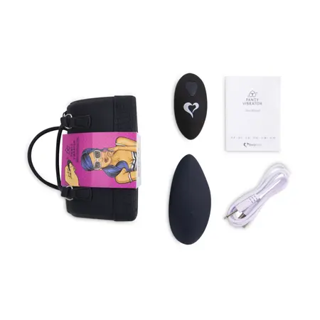 FeelzToys Panty Vibe Black - Remote Control Wearable Model, 100% Silicone