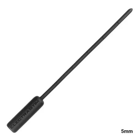 ElectraStim Silicone Noir Flexible Sound 5mm - Bi-Polar Urethral Probe