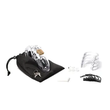 CB-X CB-6000 Clear 35 mm Secure Polycarbonate Chastity System