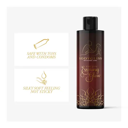 BodyGliss Chai Bliss Evening Glow Massage Oil - Silky Long-Lasting Formula 100ml