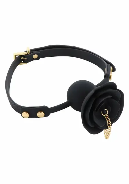 Taboom Dona Rose Ball Gag with Plug - Adjustable Silicone & Vegan Leather