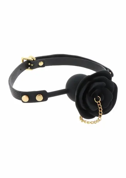 Taboom Dona Rose Ball Gag with Plug - Adjustable Silicone & Vegan Leather