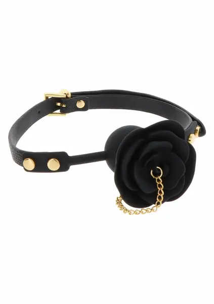 Taboom Dona Rose Ball Gag with Plug - Adjustable Silicone & Vegan Leather