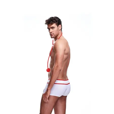 ENVY Doctor Costume Set 2-Piece L/XL - White & Red, Stethoscope Included