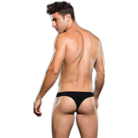 Envy Microfiber Thong Black L/XL - Soft Breathable Intimate Wear