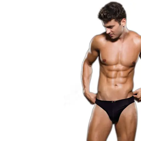 Envy Microfiber Thong Black L/XL - Soft Breathable Intimate Wear