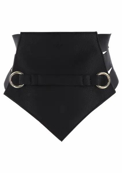 TABOOM Bondage Couture Belt Vegan Leather Adjustable Black S
