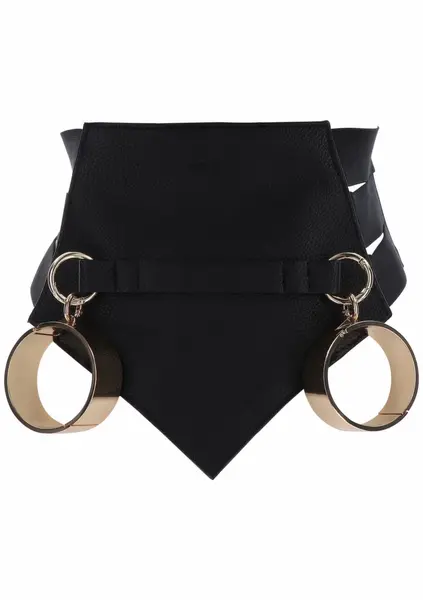 TABOOM Bondage Couture Belt Vegan Leather Adjustable Black S