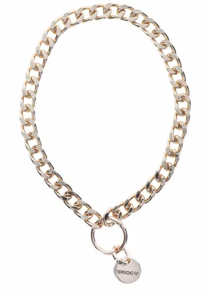 TABOOM Dona Statement Collar & Leash Rose Gold Vegan Leather Set